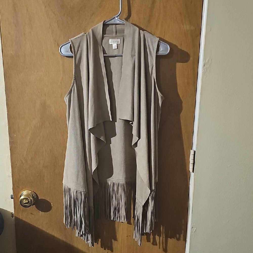 Decree Suede-ish Open Vest